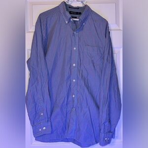 Nautica Gray and Pink Striped Shirt